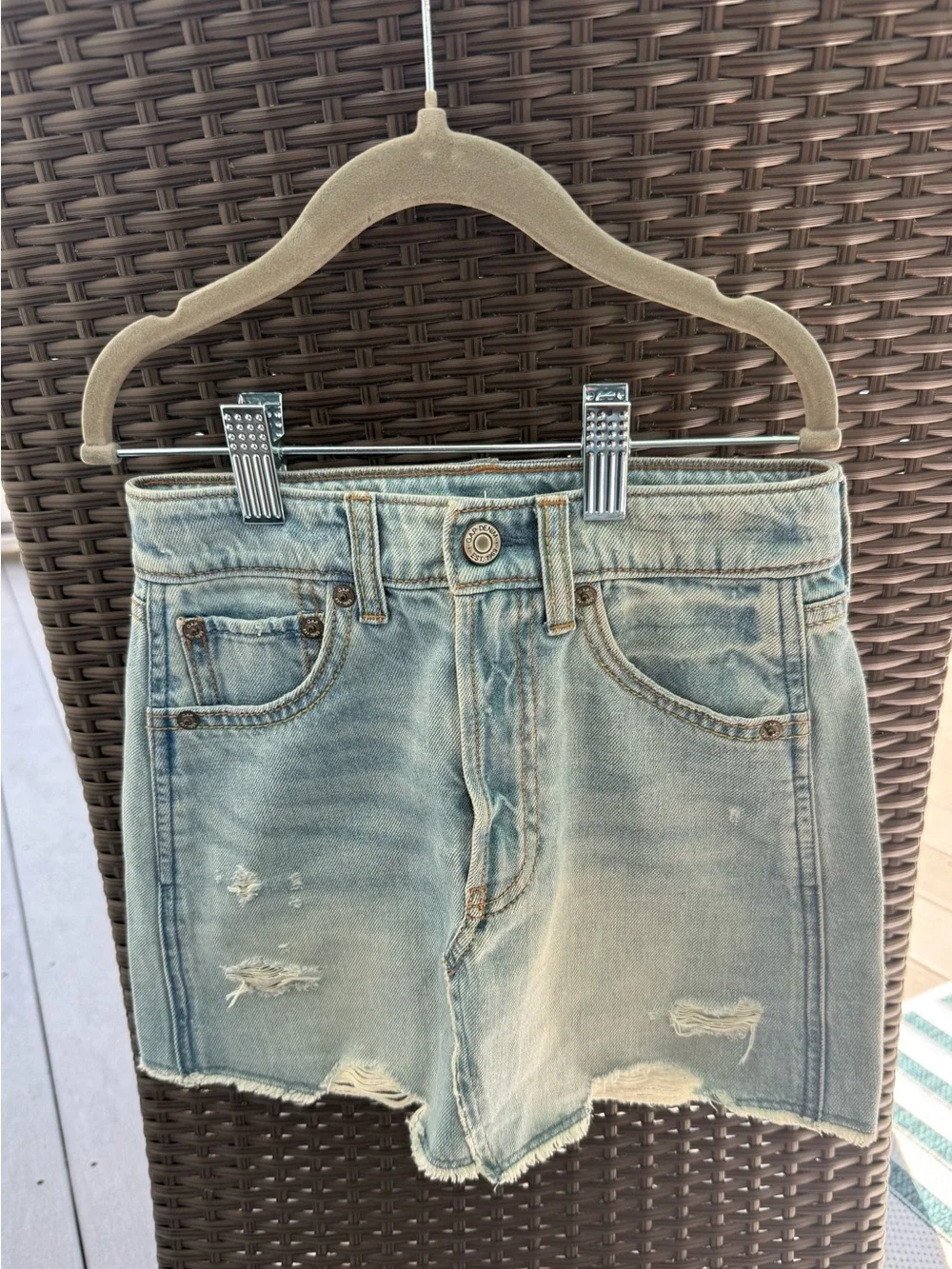 GAP Light Blue Denim Mini Skirt Size 7